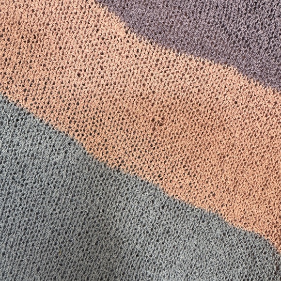 Oversized Easel Pastel Striped Women's Sweater - Picture 3 of 3